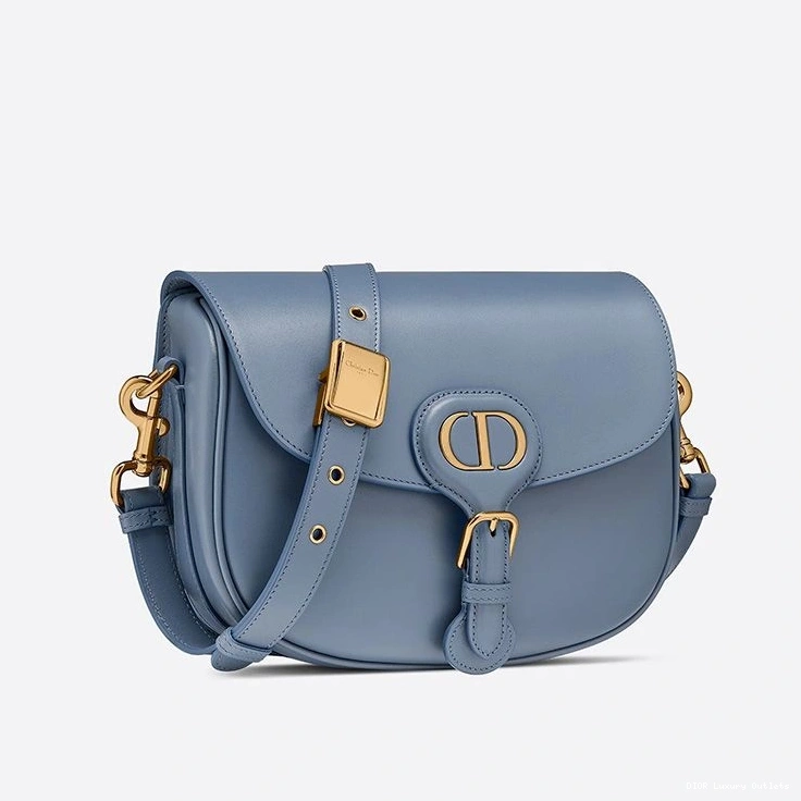 Cheap Sky Blue Bobby Bag Calfskin Dior Medium Box 0814 Luxury